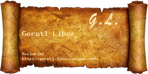 Gerstl Libor névjegykártya